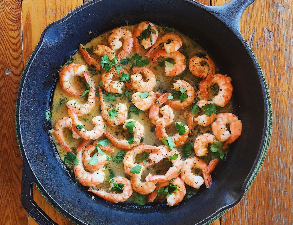 Sauteed Shrimp with Lime & Garlic