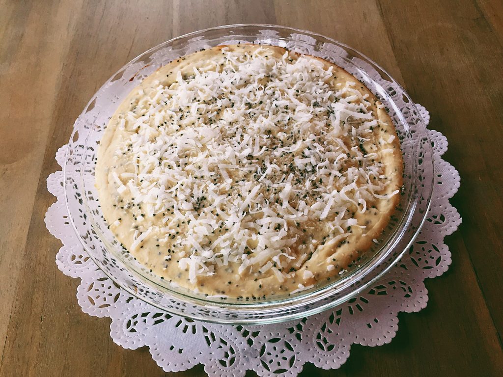 No Crust Lemon Coconut Chia Keto Cheesecake