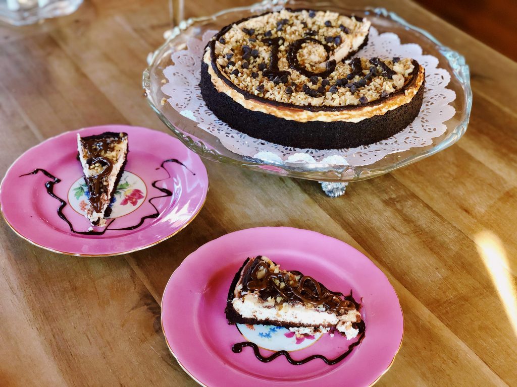 Keto Walnut Turtle Cheesecake