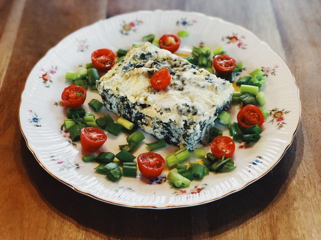 Kale Artichoke Ricotta Casserole