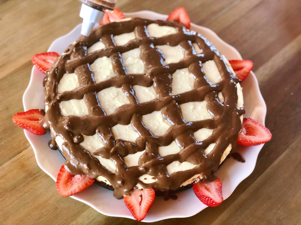 Keto Fudge Brownie Cheesecake