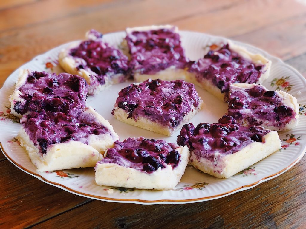 Low Carb Blueberry Cheesecake Squares
