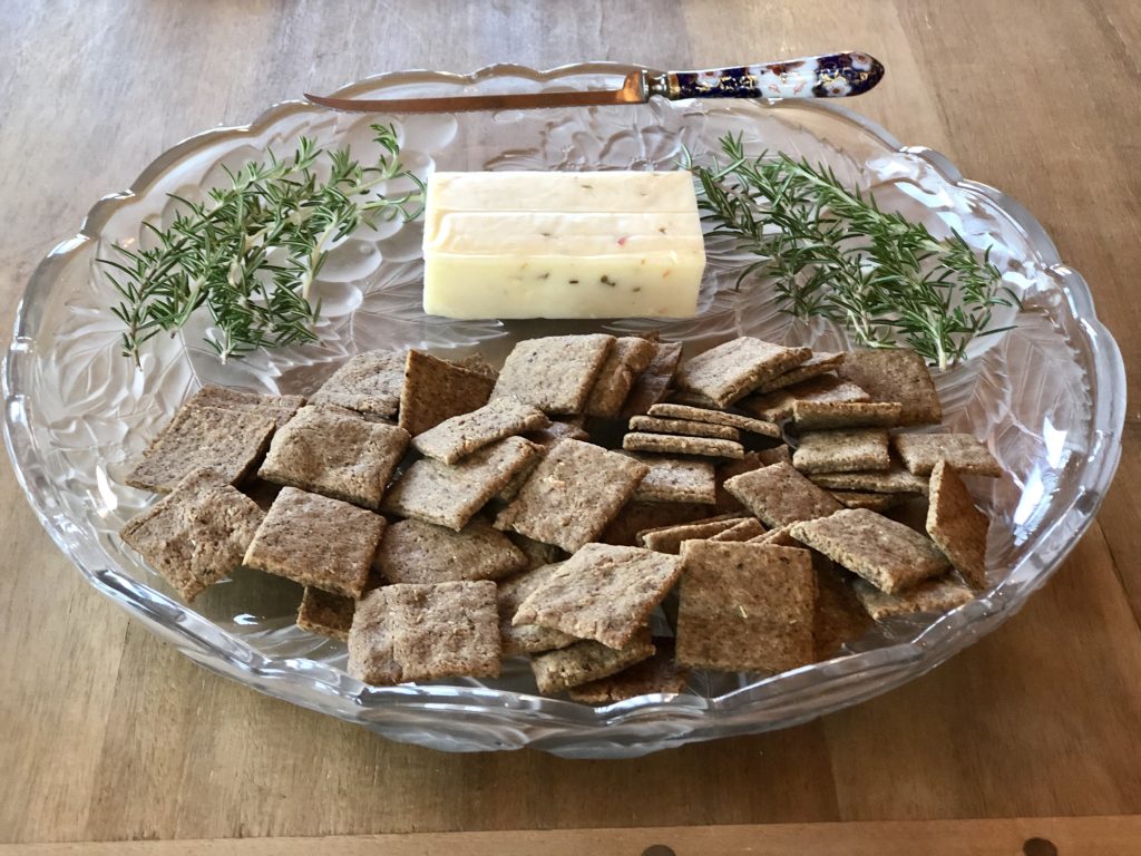 Italian Herb Walnut Low Carb Crackers