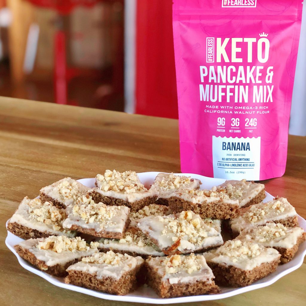 Fearless Glazed Banana Nut Blondies