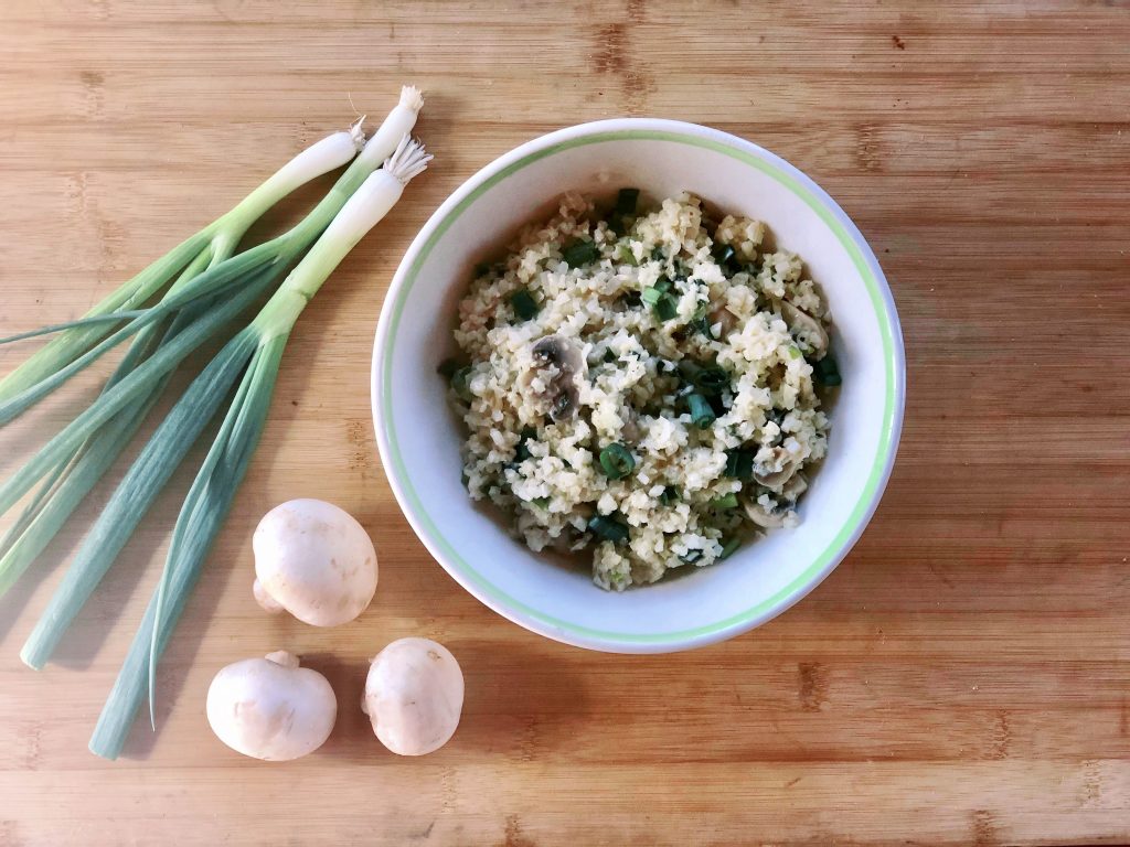 Creamy Cauliflower & Mushroom Risotto