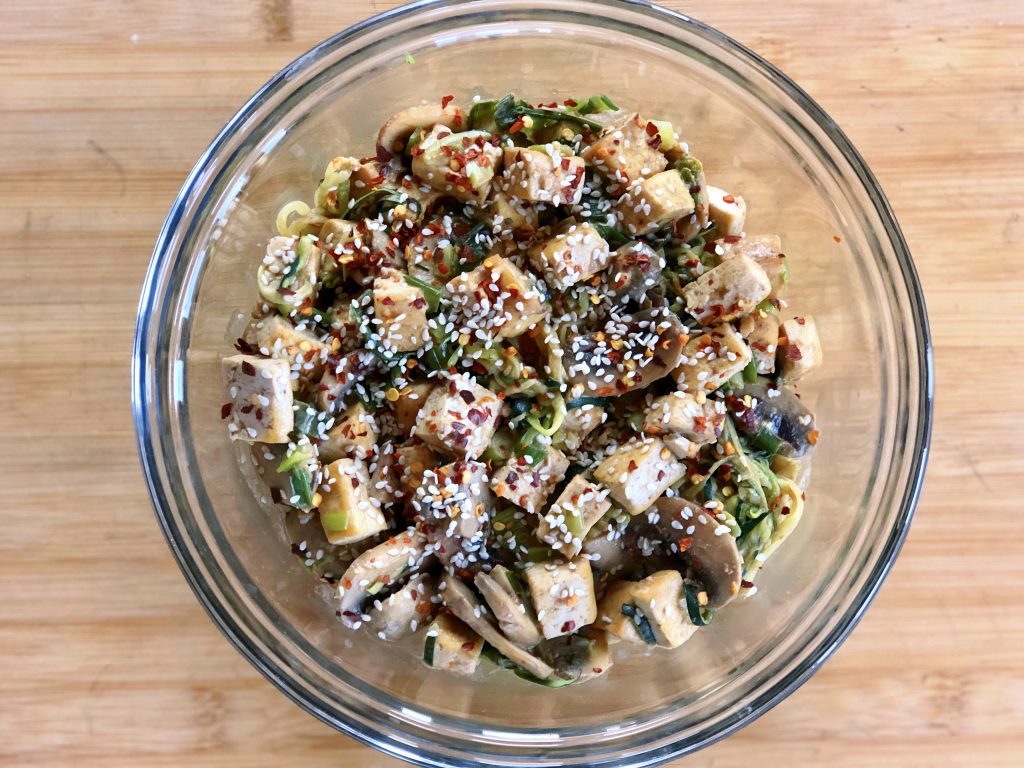 Tofu & Vegetable Stir Fry with Peanut Sauce